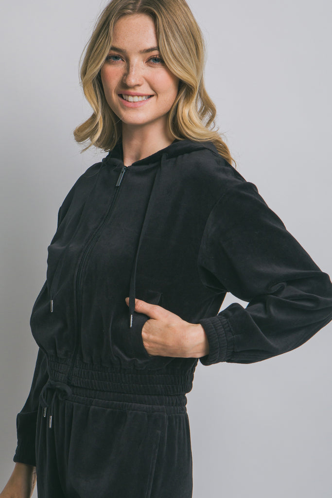 Velour Zipper Hoody 80389