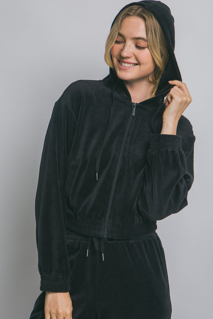 Velour Zipper Hoody 80389