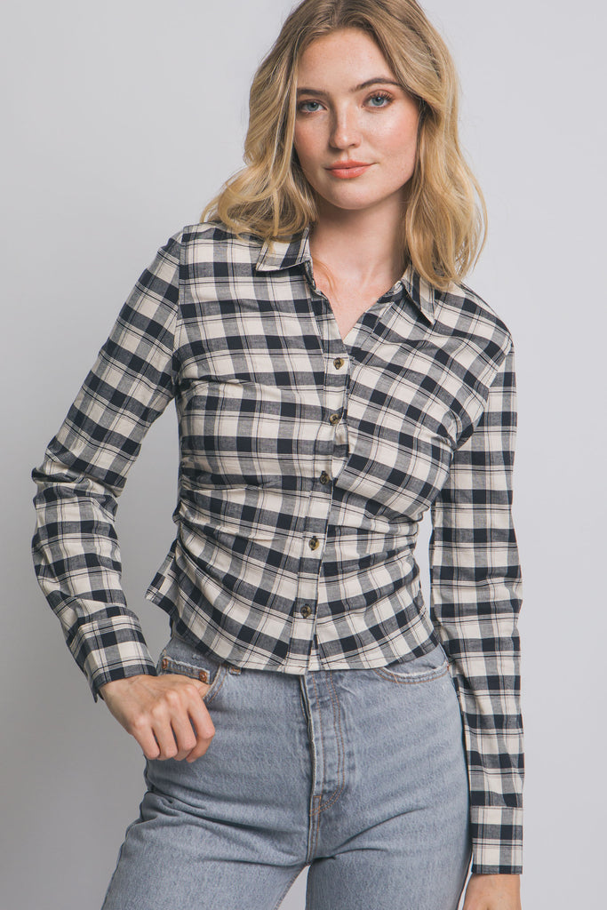 Fitted Plaid Shirt 10391