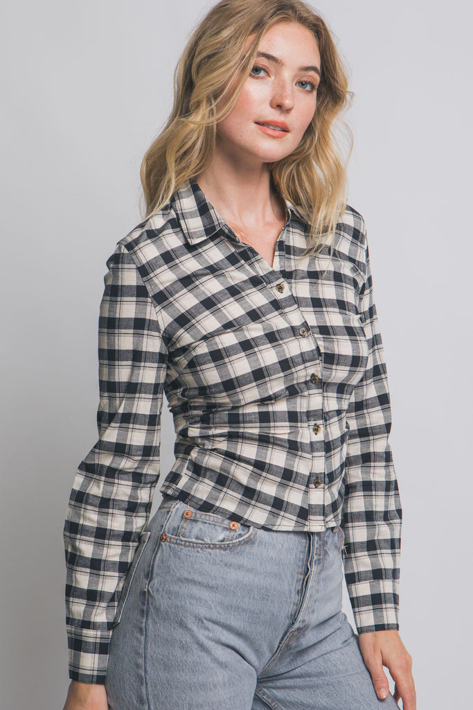 Fitted Plaid Shirt 10391