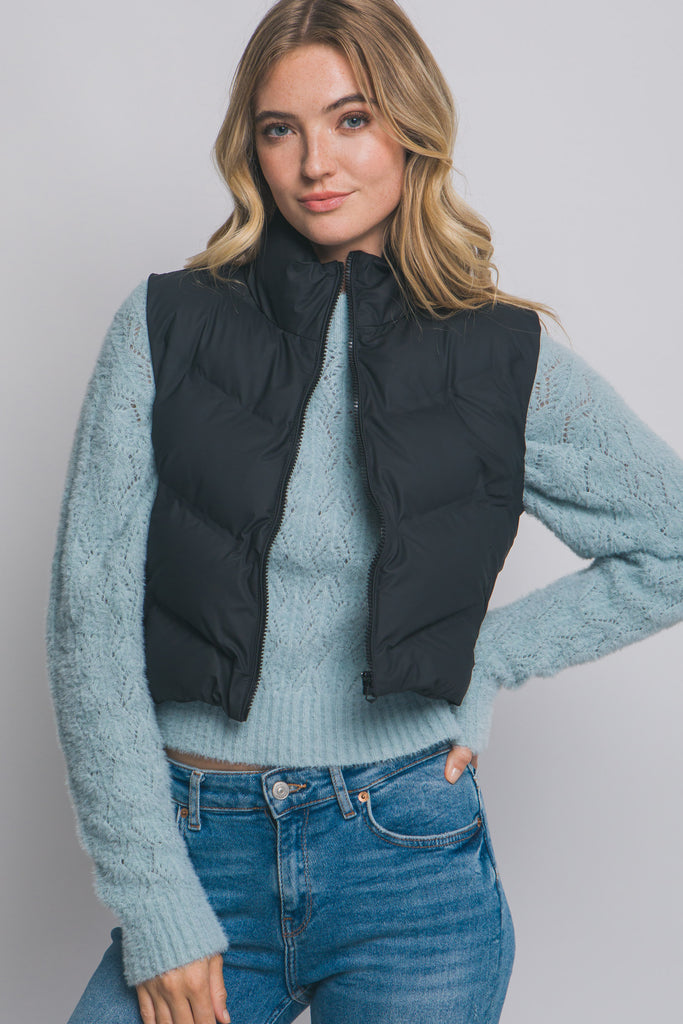 Cropped Puffer Vest 5142