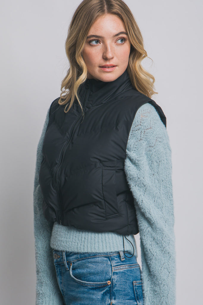 Cropped Puffer Vest 5142