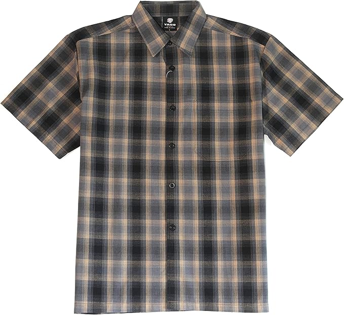 Yago Short Sleeve Plaid Button Up 14AB