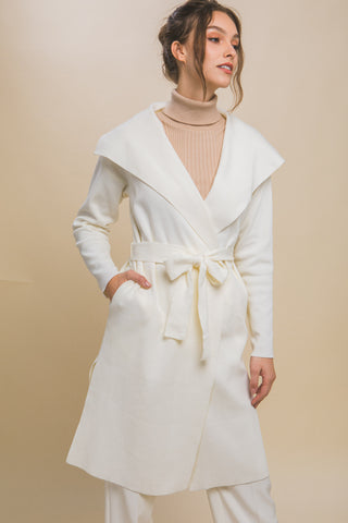 Knit Coat with Tie 9790