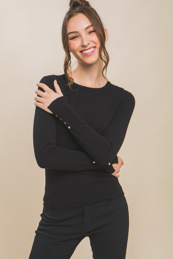 Button Detail Sweater 9923