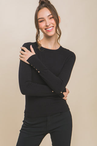 Button Detail Sweater 9923