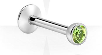 Labret w/ Rhinestone Body Piercing