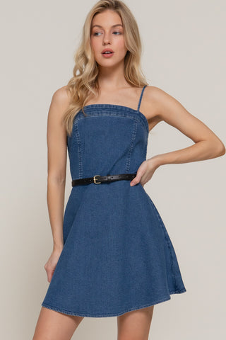 Denim Belted Dress 14461