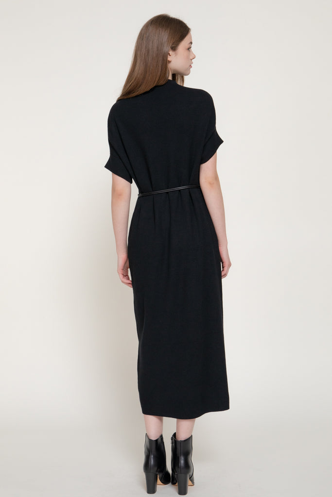 Short Sleeve High Neck Maxi Dress 15520
