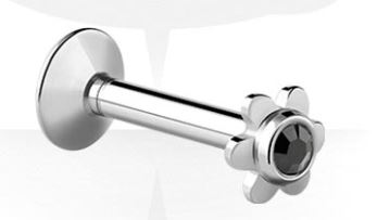 Labret w/ Flower Attachment Body Piercing