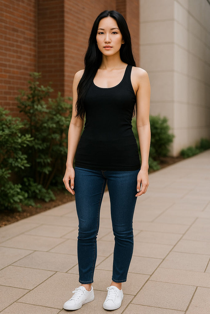 Ribbed Racerback Tank Top 66000