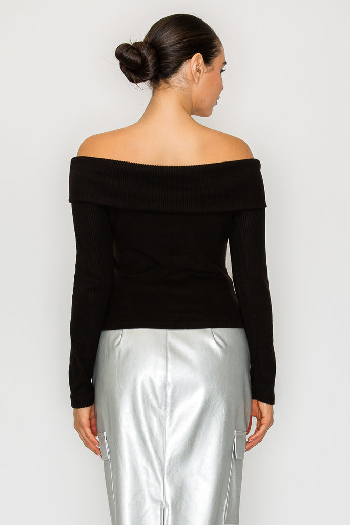 Off Shoulder Crop Top 57037