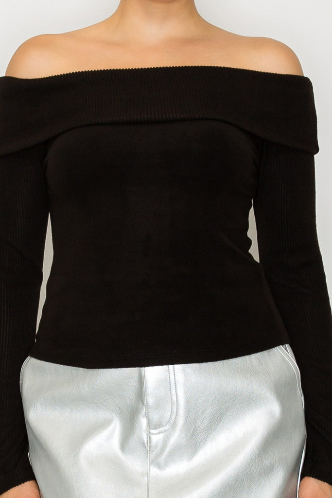 Off Shoulder Crop Top 57037