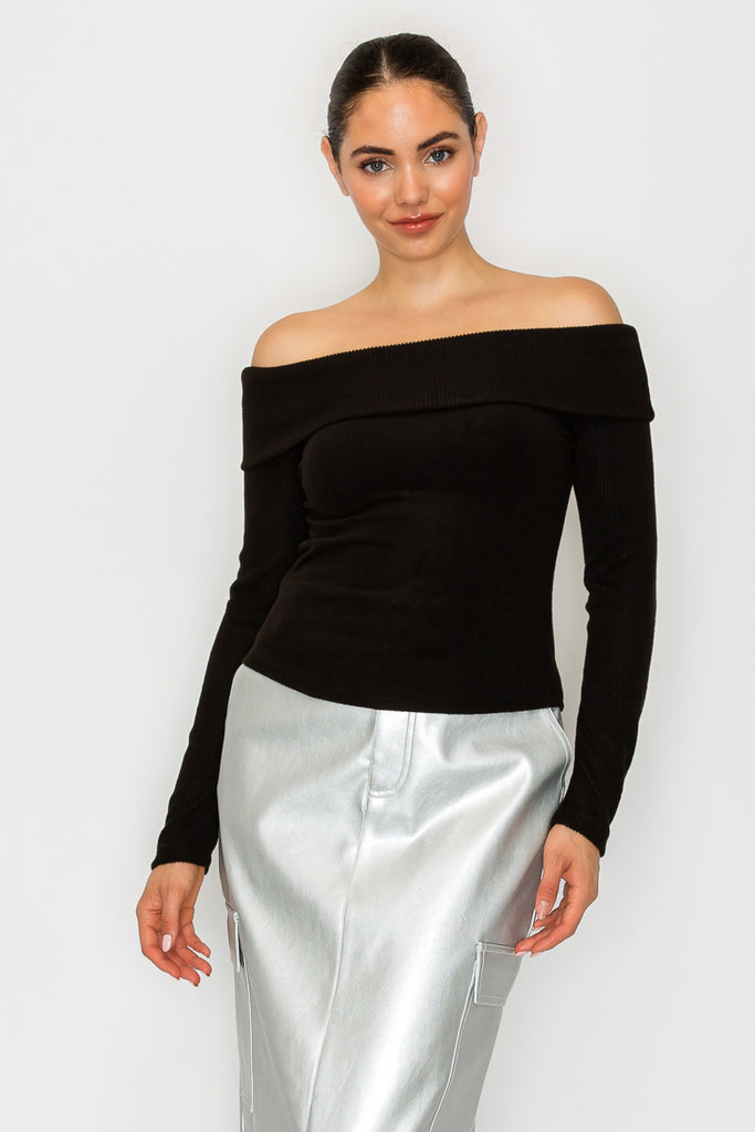 Off Shoulder Crop Top 57037