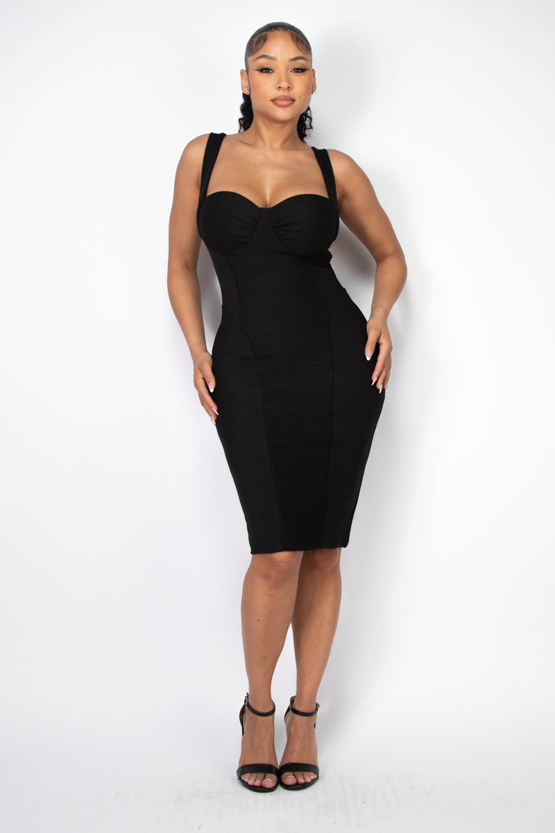 Sweetheart Bandage Corset Dress 5716 - Craze Fashion Sweetheart Bandage Corset Dress 5716 - Craze Fashion