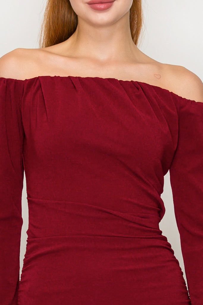 Off-Shoulder Mini Dress 6111