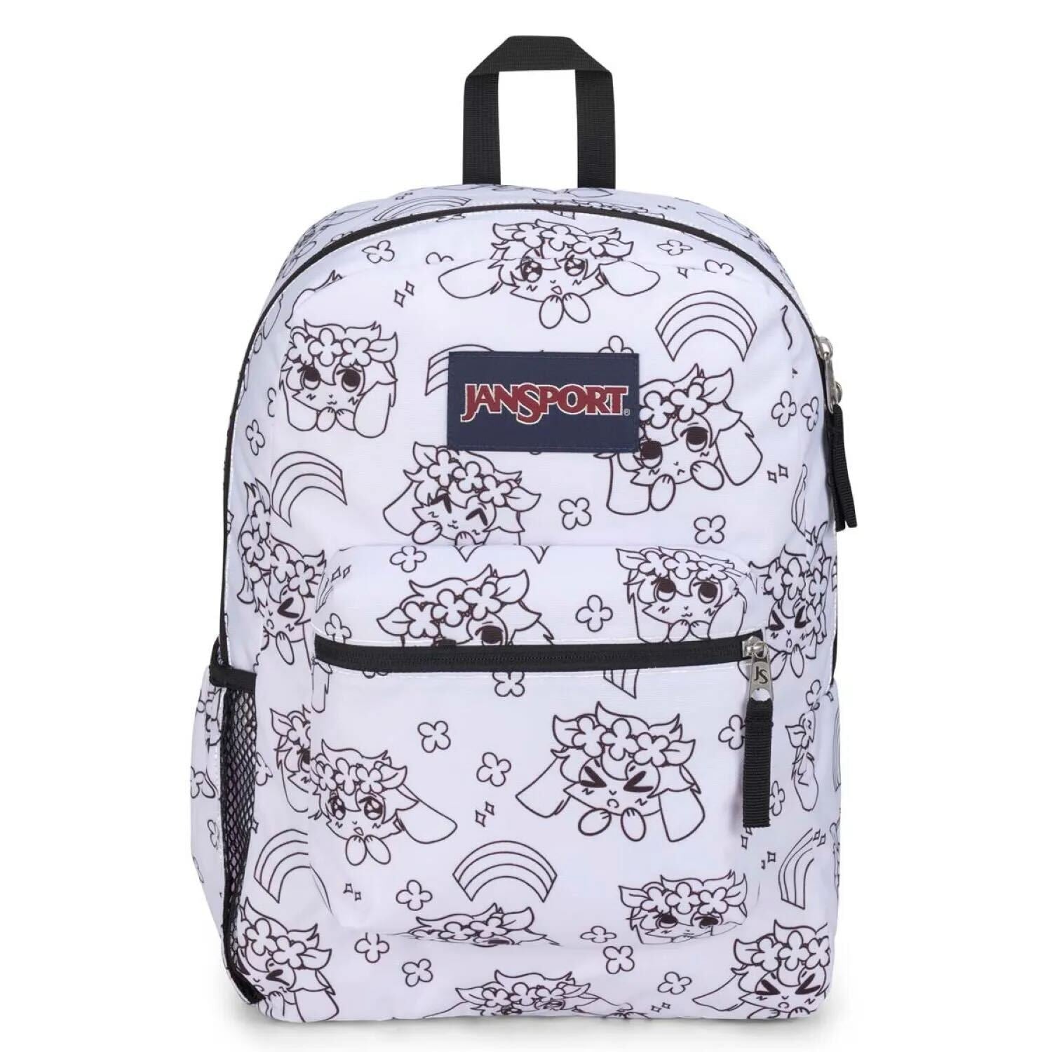 Jansport Anime Emotions Cross Town Backpack - WHITE/BLACK