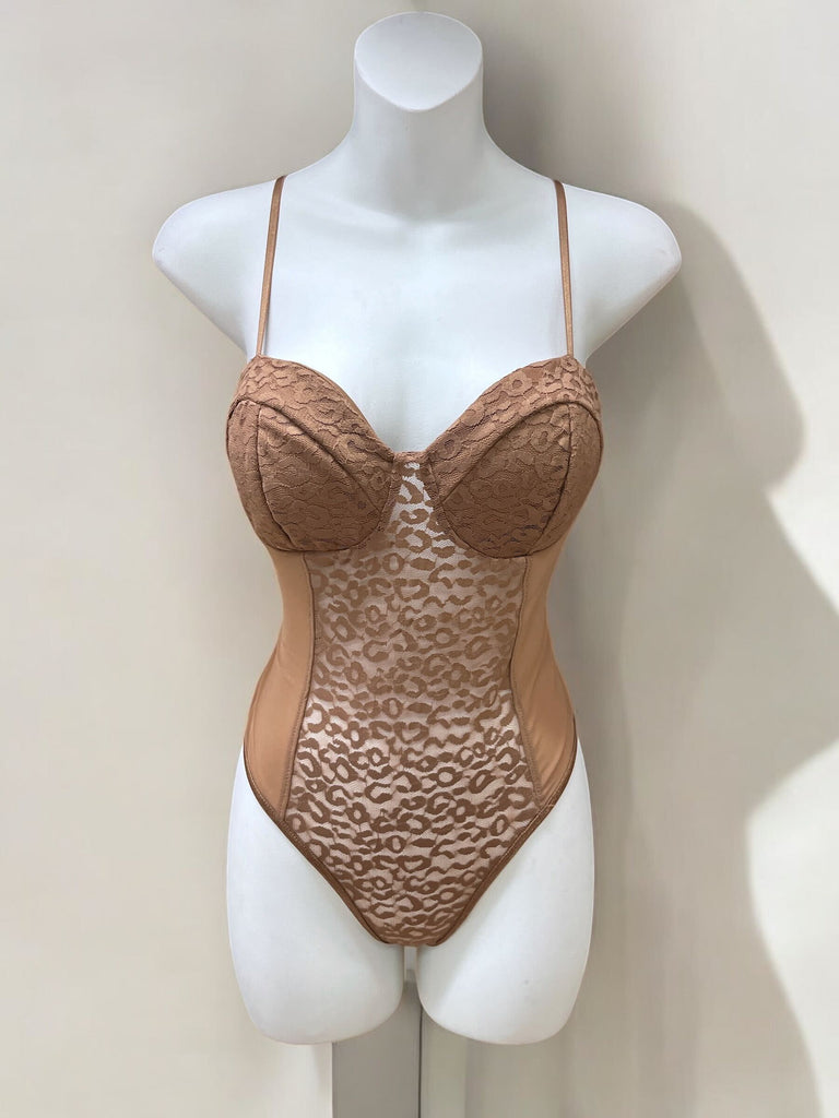 Leopard Mesh Bodysuit Bozzolo 71750
