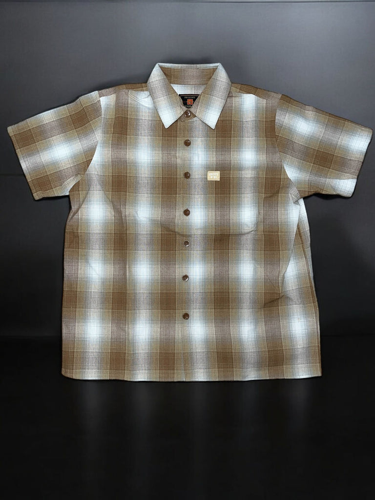 Short Sleeve Checkered Flannel Shirt