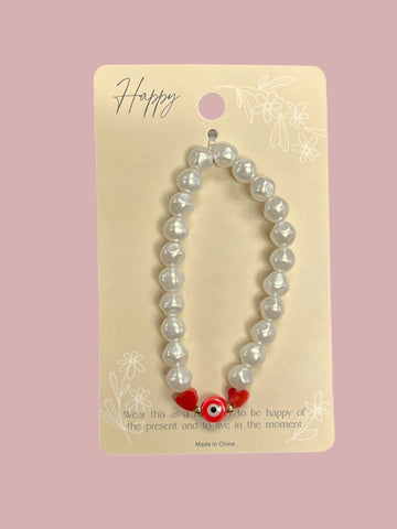 Evil Eye Pearl Bracelet