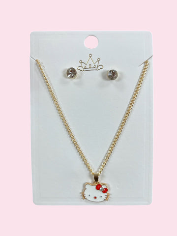 Hello Kitty Necklace 3PC Set