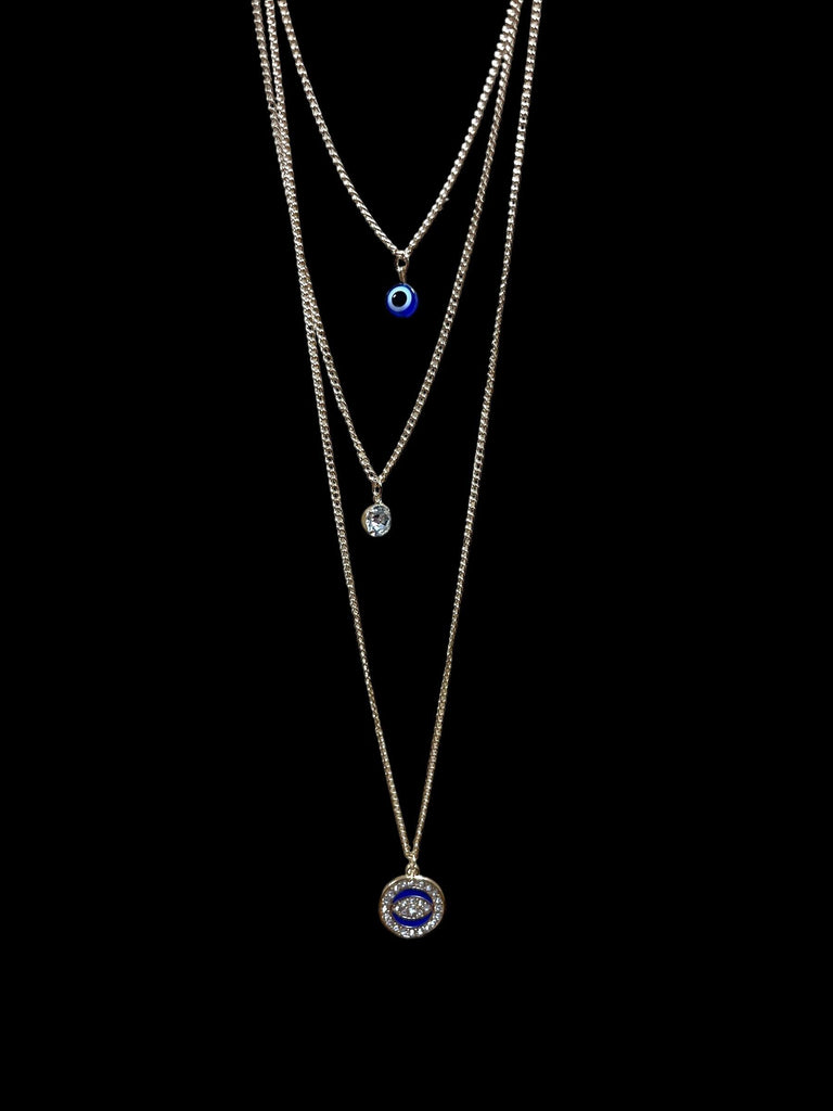3 Layer Evil Eye Necklace