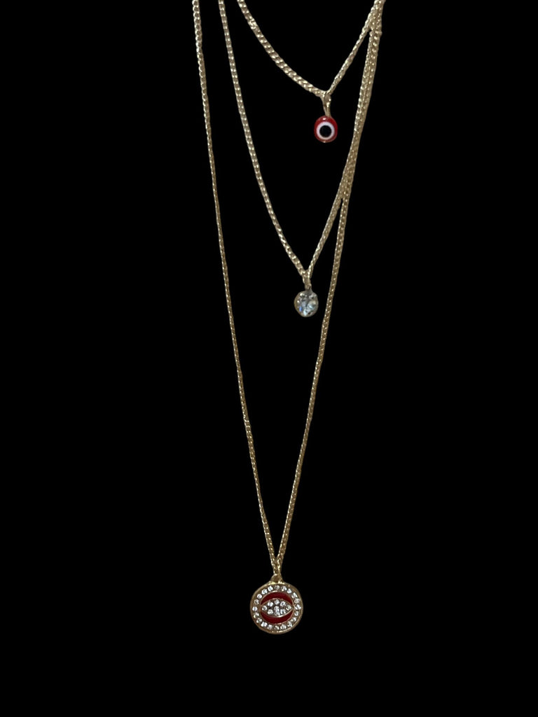 3 Layer Evil Eye Necklace