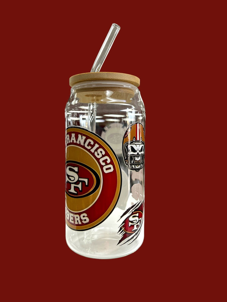 SF 49ers 16oz Glass Cup