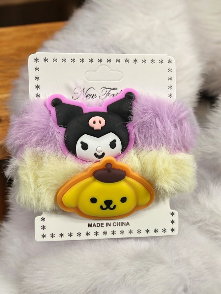 Fuzzy Sanrio Hair Ties 2PC