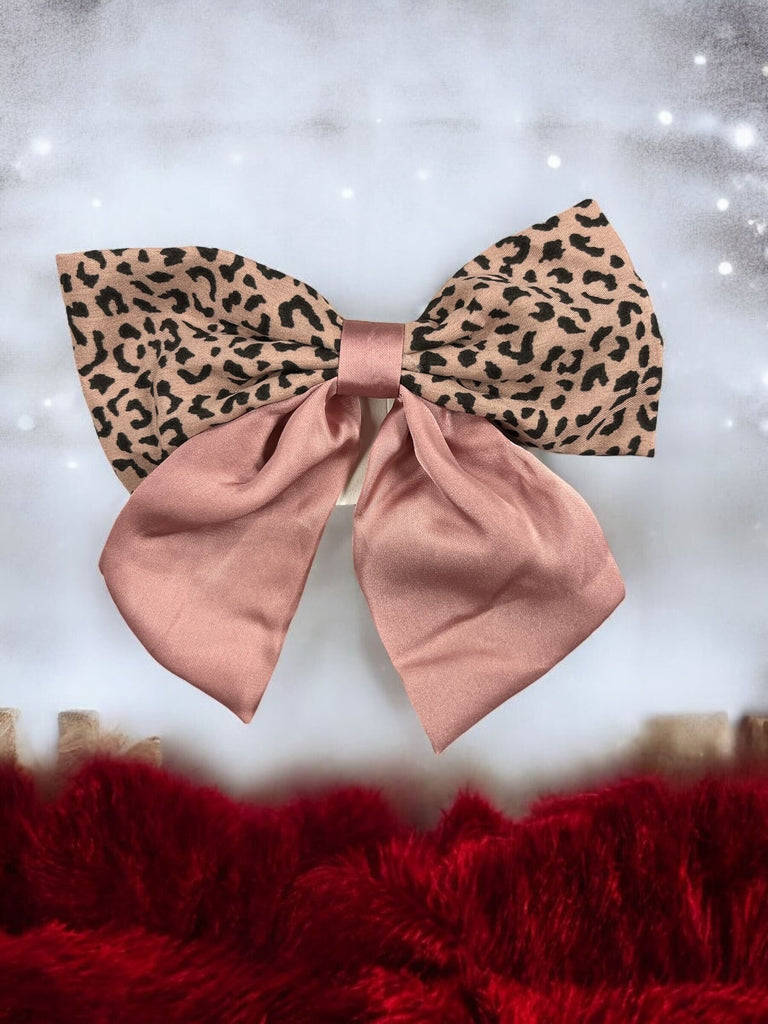 Leopard Print Hair Bow