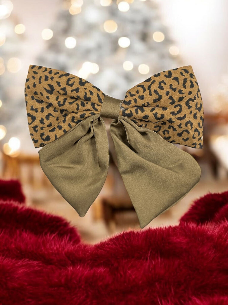 Leopard Print Hair Bow