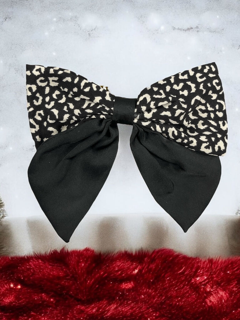 Leopard Print Hair Bow