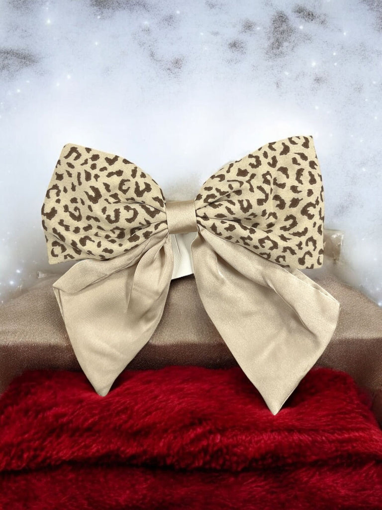 Leopard Print Hair Bow