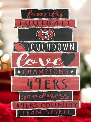 SF 49ers Fan Cave Wood Wall Decor