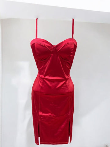 Sweetheart Neckline Mini Dress 18928