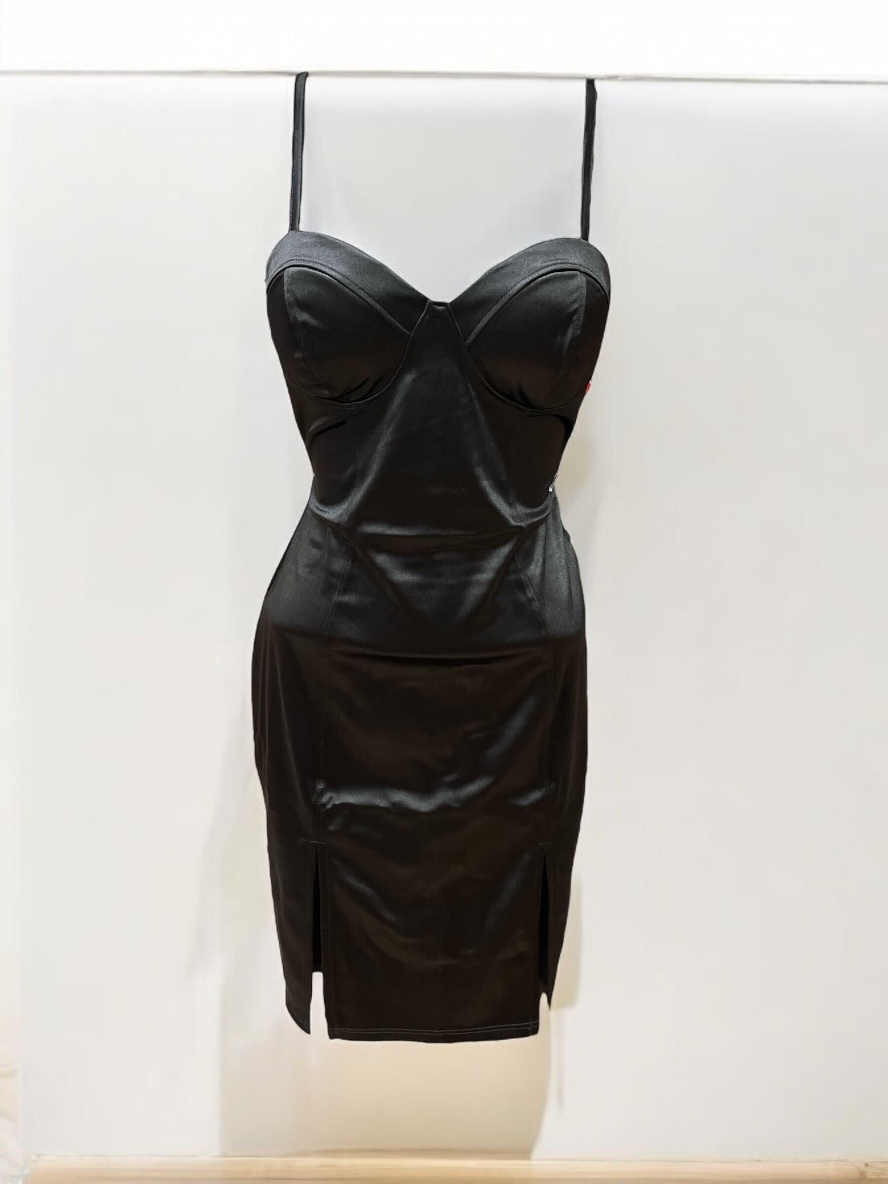 Sweetheart Neckline Mini Dress 18928 Black / Large Sweetheart Neckline Mini Dress 18928 Black / Large