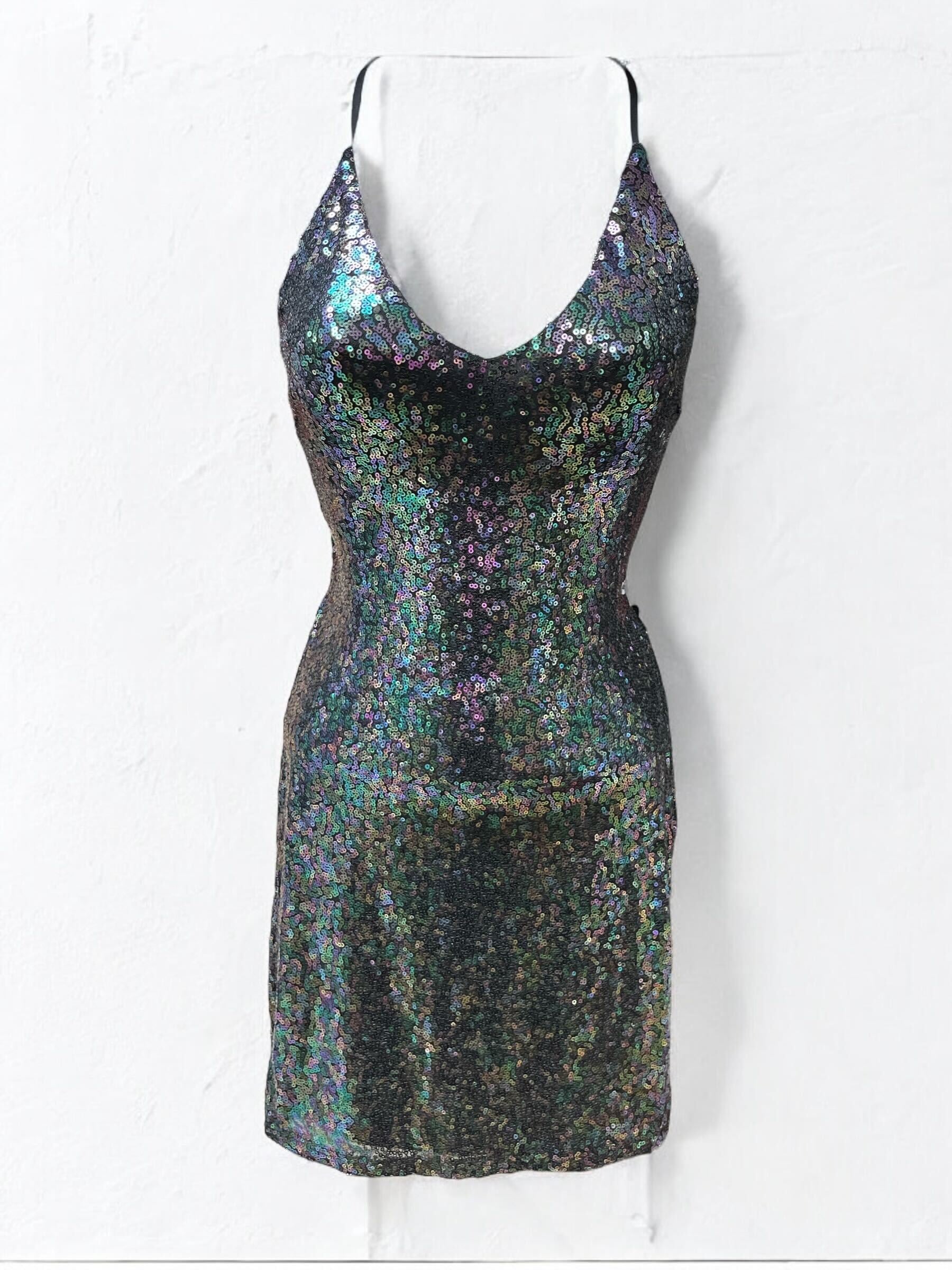 Sequin Mini Dress 21152 - Craze Fashion Sequin Mini Dress 21152 - Craze Fashion