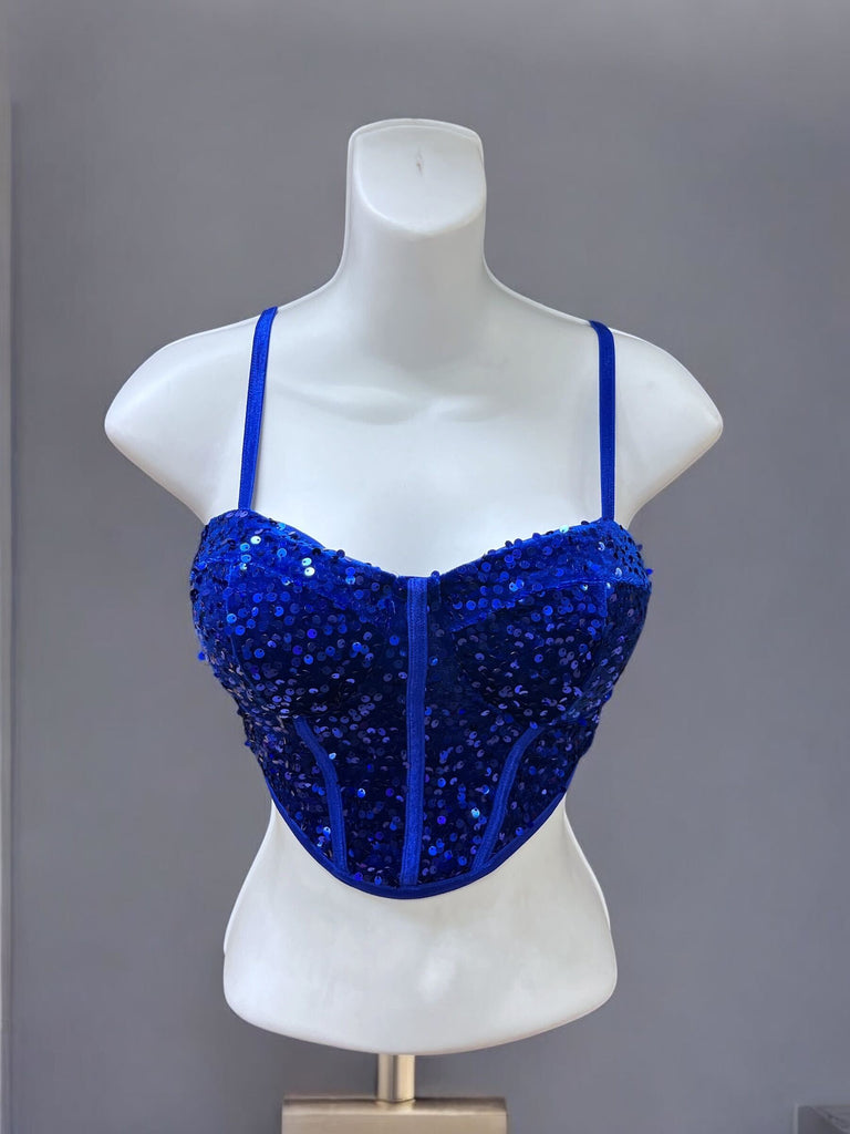 Sequin Corset Bustier Top 11829
