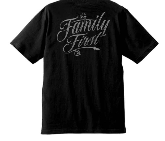 Family First Gold & Black Tee