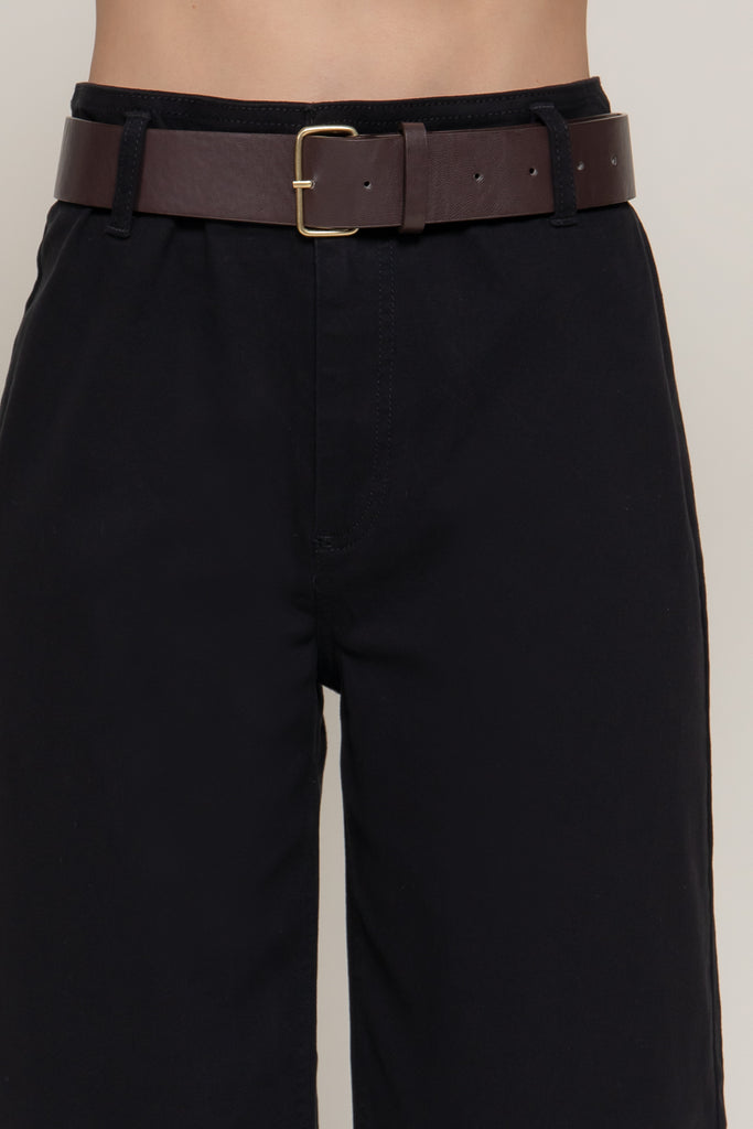 Relaxed Leg Belted Twill Pants 14345