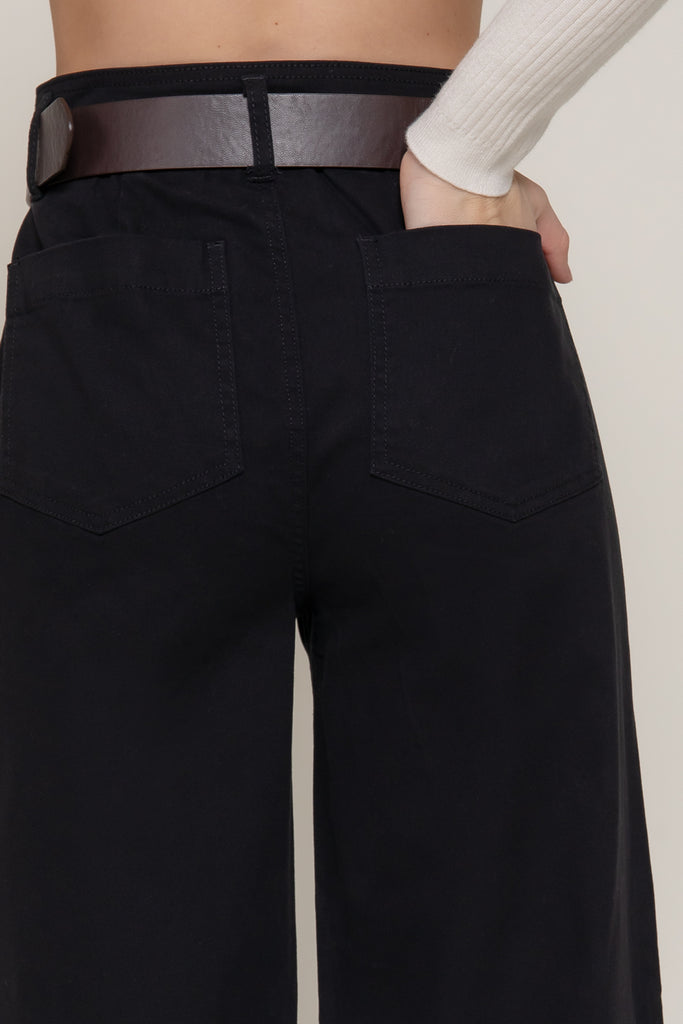 Relaxed Leg Belted Twill Pants 14345