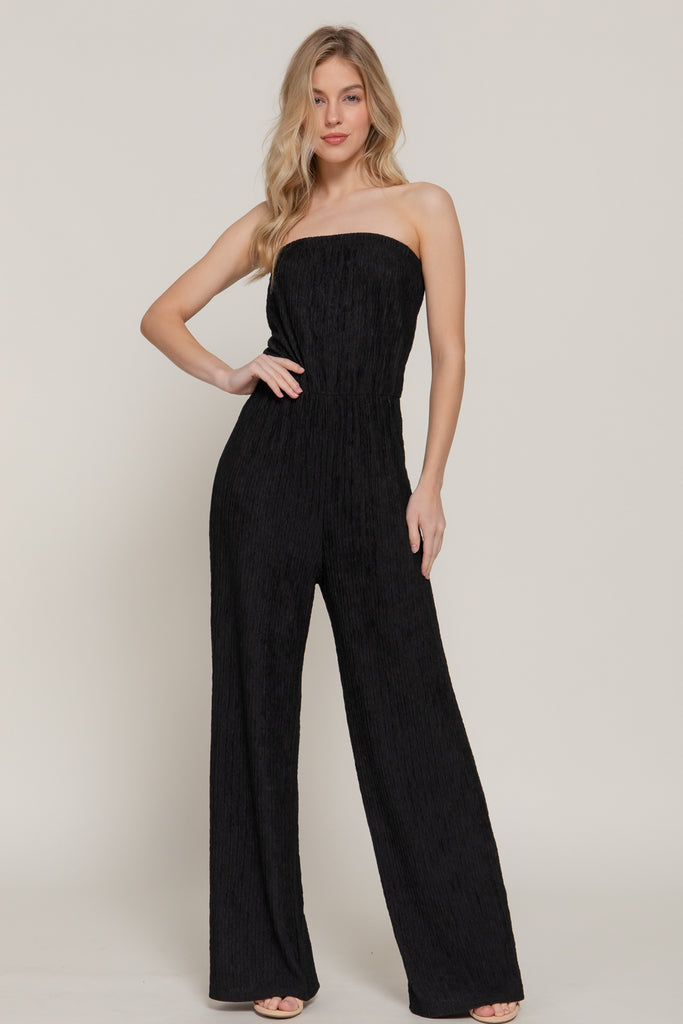 Crinkle Knit Tube Top Jumpsuit 14435