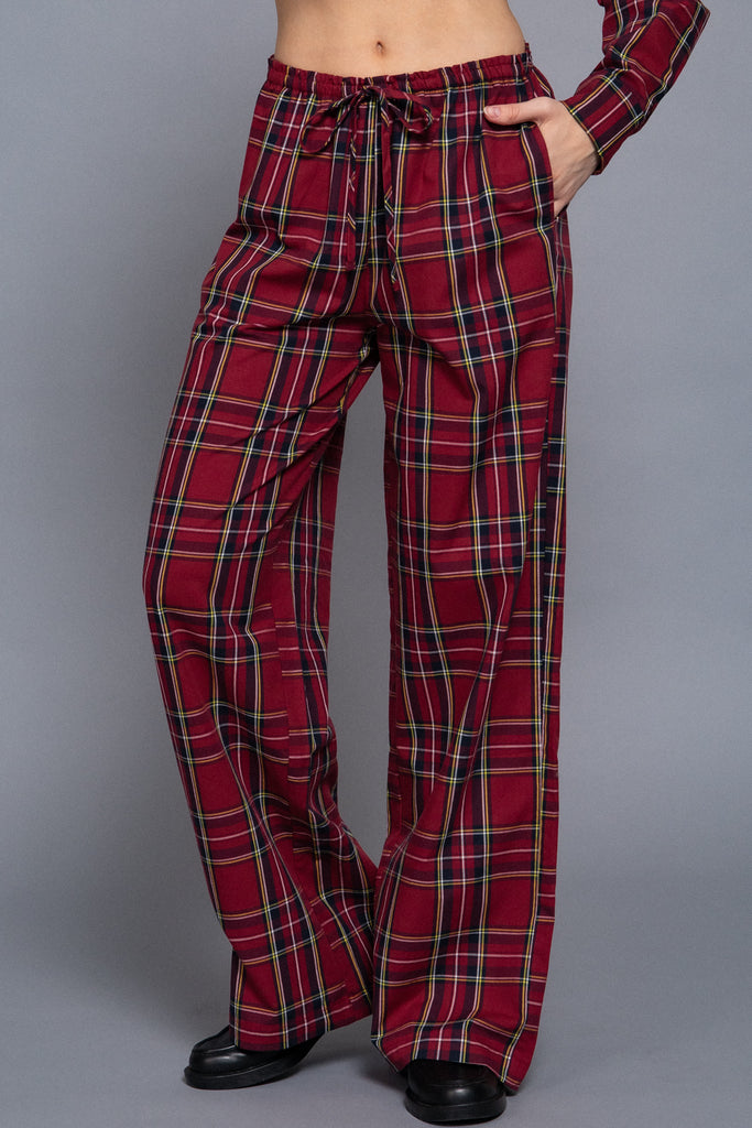 Plaid Woven Pants 14570