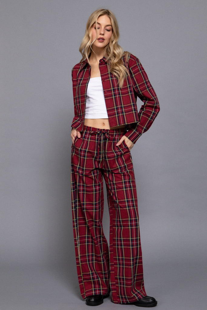 Plaid Woven Pants 14570