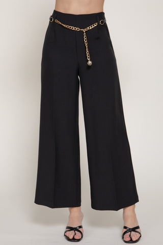 High Waist Straight Woven Ankle Pants 14960