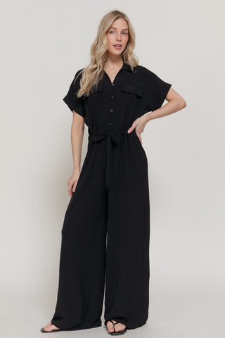 Cinched Waist & Lapel Jumpsuit 14990