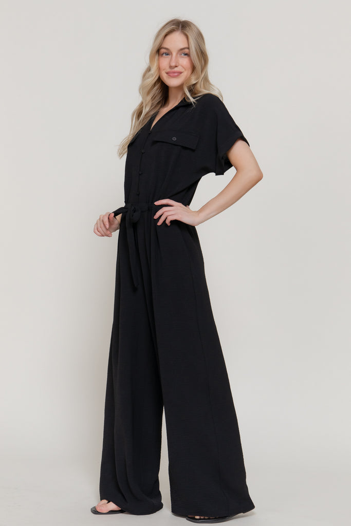 Cinched Waist & Lapel Jumpsuit 14990