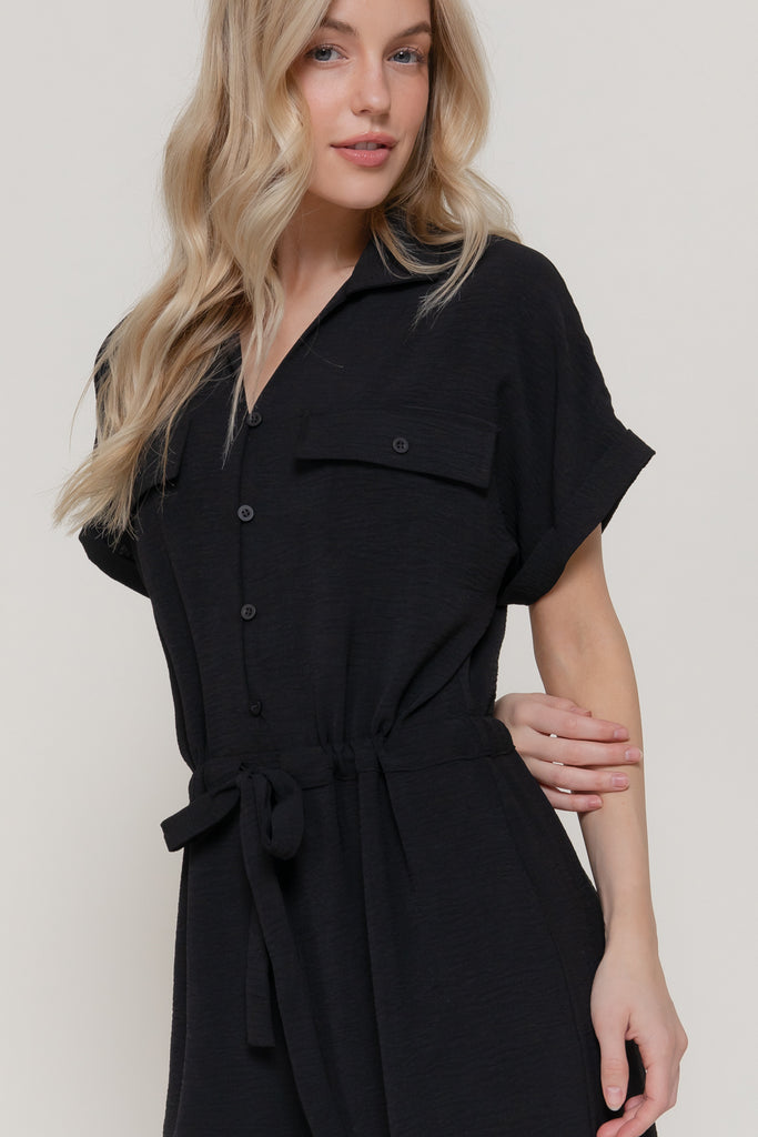 Cinched Waist & Lapel Jumpsuit 14990