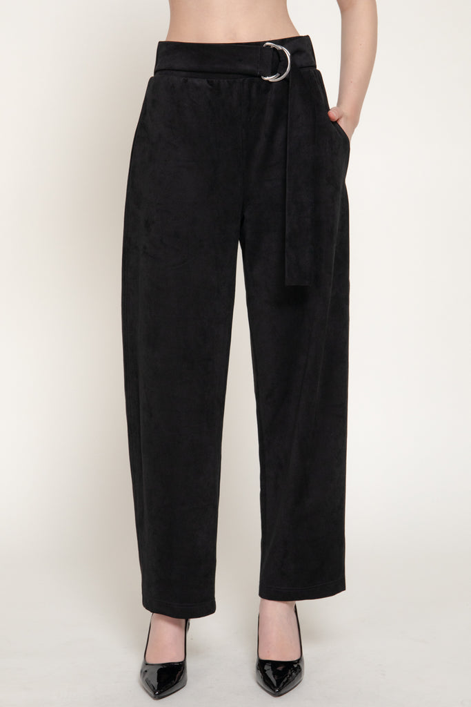 Belted faux Suede Pants 15425