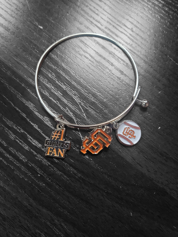 SF Giants 3 Charm Bracelet